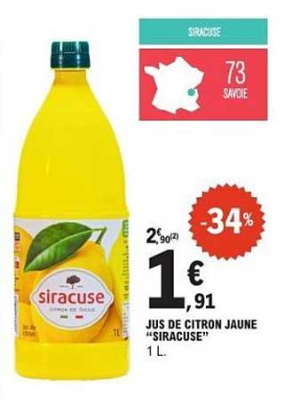 JUS DE CITRON JAUNE “SIRACUSE”