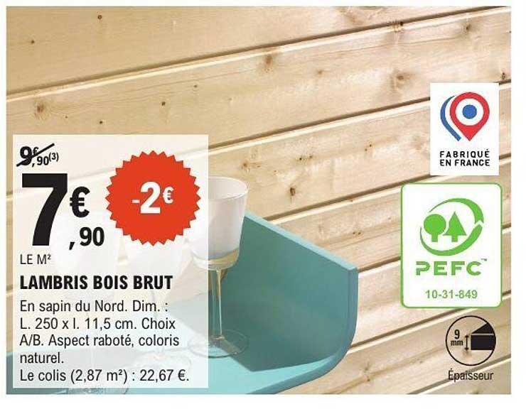 LAMBRIS BOIS BRUT