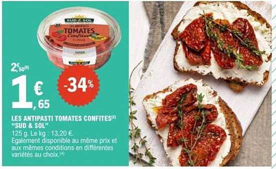 LES ANTIPASTI TOMATES CONFITES SUD & SOL