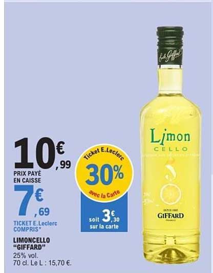 Limoncello "Giffard" 25% vol.