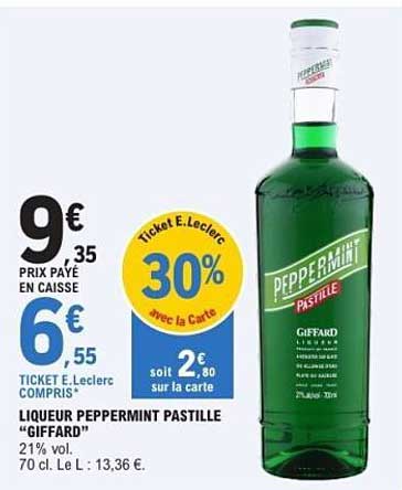 LIQUEUR PEPPERMINT PASTILLE “GIFFARD”
