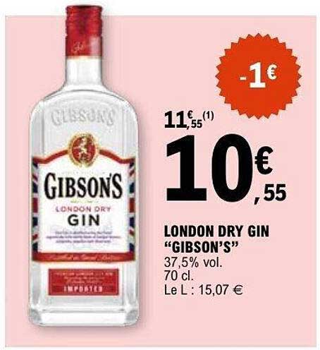 LONDON DRY GIN "GIBSON'S"