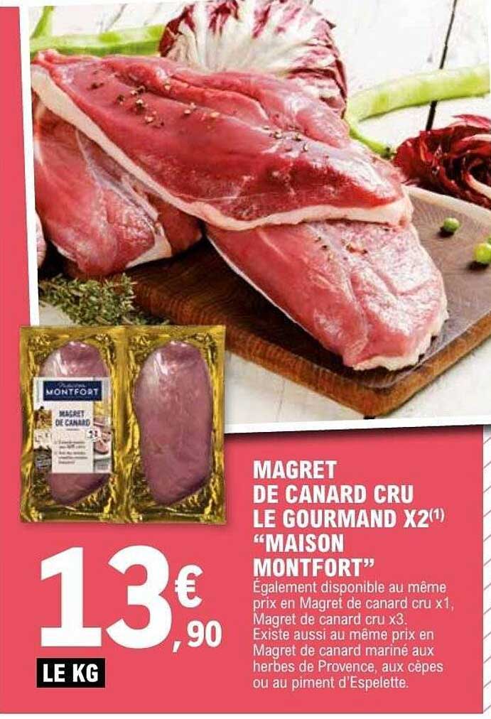MAGRET DE CANARD CRU LE GOURMAND X2 "MAISON MONTFORT"