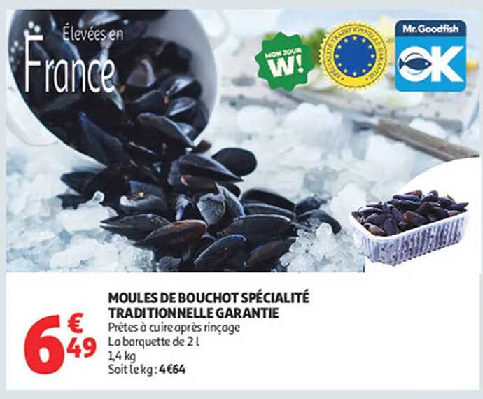MOULES DE BOUCHOT SPÉCIALITÉ TRADITIONNELLE GARANTIE