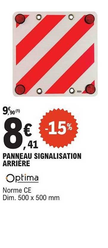 PANNEAU SIGNALISATION ARRIERE