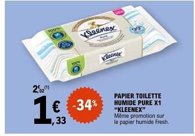 PAPIER TOILETTE HUMIDE PURE X1 "KLEENEX"