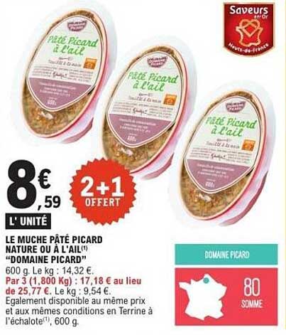 Pâté Picard Nature ou à l'Ail
