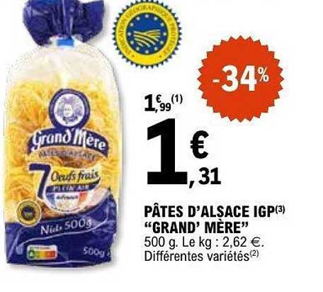 PÂTES D’ALSACE IGP "GRAND MÈRE"