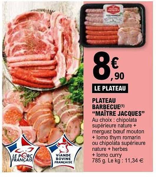 PLATEAU BARBECUE "MAÎTRE JACQUES"
