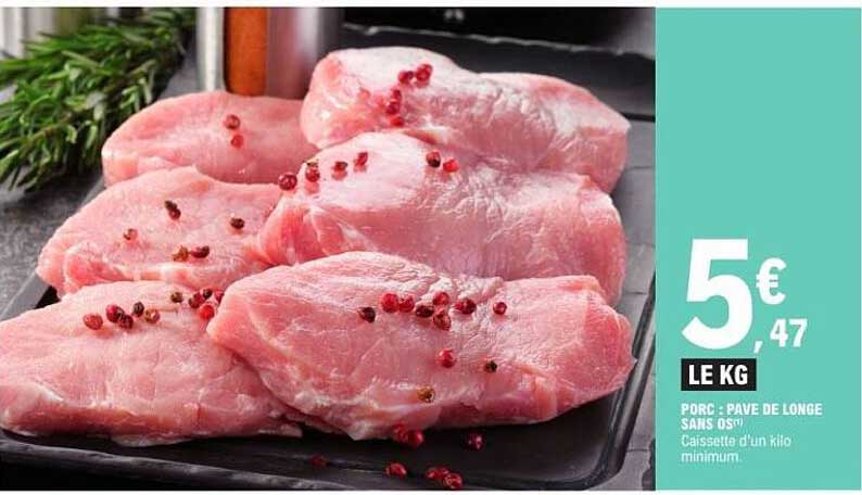 PORC : PAVE DE LONGE SANS OS