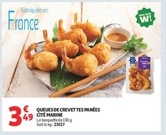 QUEUES DE CREVETTES PANÉES CITÉ MARINE