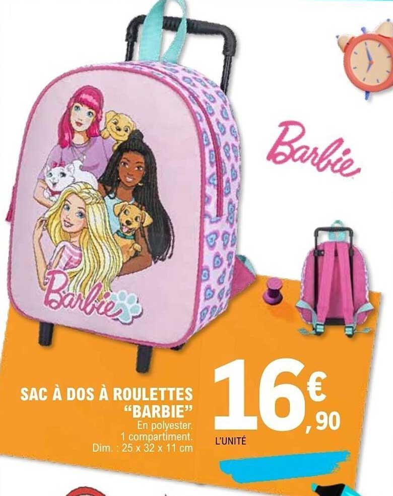 SAC À DOS À ROULETTES "BARBIE"