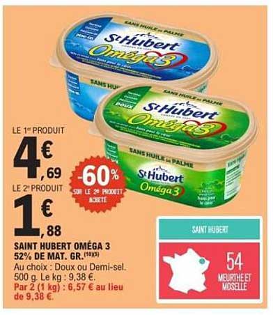 SAINT HUBERT OMEGA 3 52% DE MAT. GR.
