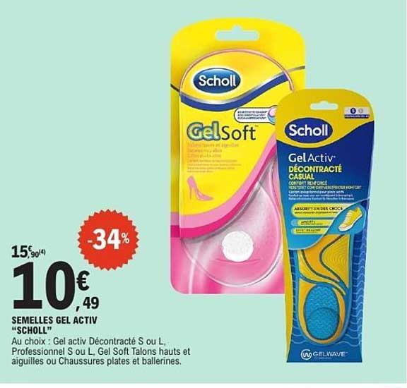 SEMELLES GEL ACTIV "SCHOLL"