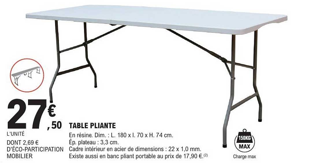 TABLE PLiante