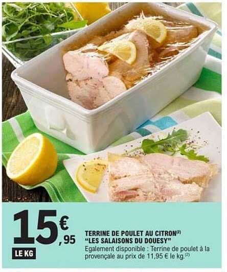 TERRINE DE POULET AU CITRON "LES SALAISONS DU DOEUSY"