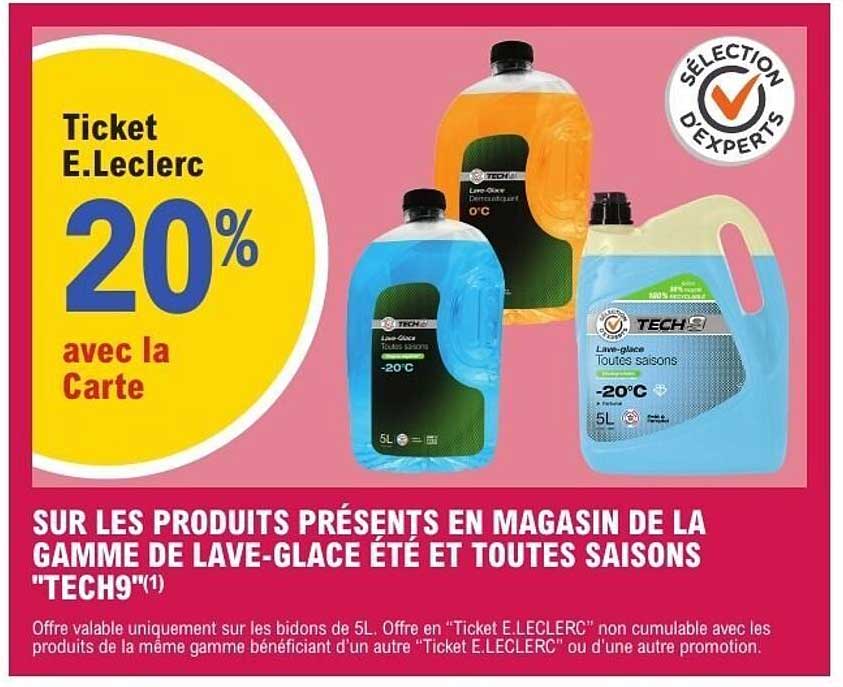 Ticket E.Leclerc 20% avec la Carte