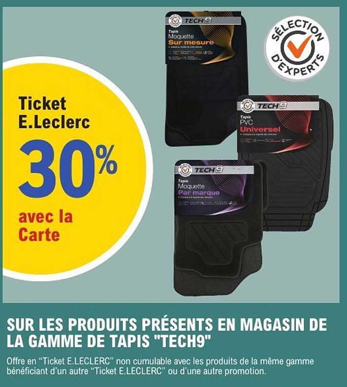 Ticket E.Leclerc 30% avec la Carte