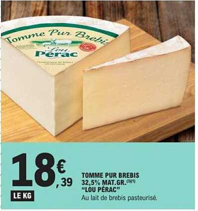 TOMME PUR BREBIS 32,5% MAT.GR. LOU PÉRAC