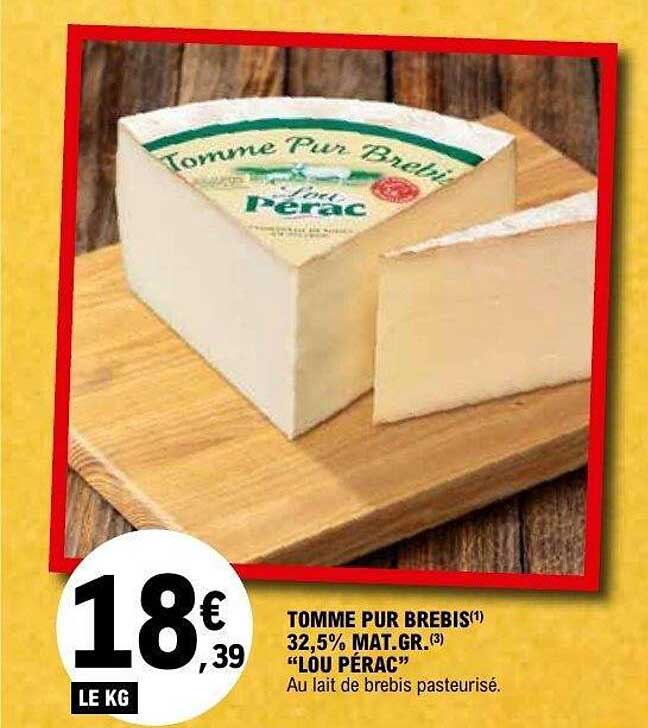 TOMME PUR BREBIS 32,5% MAT.GR. "LOU PÉRAC"
