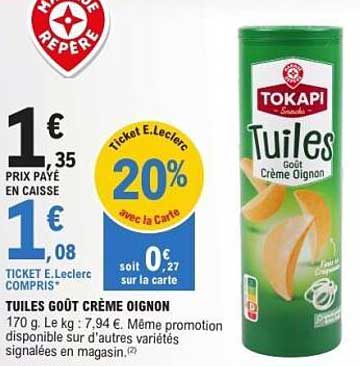 TUILES GOÛT CRÈME OIGNON