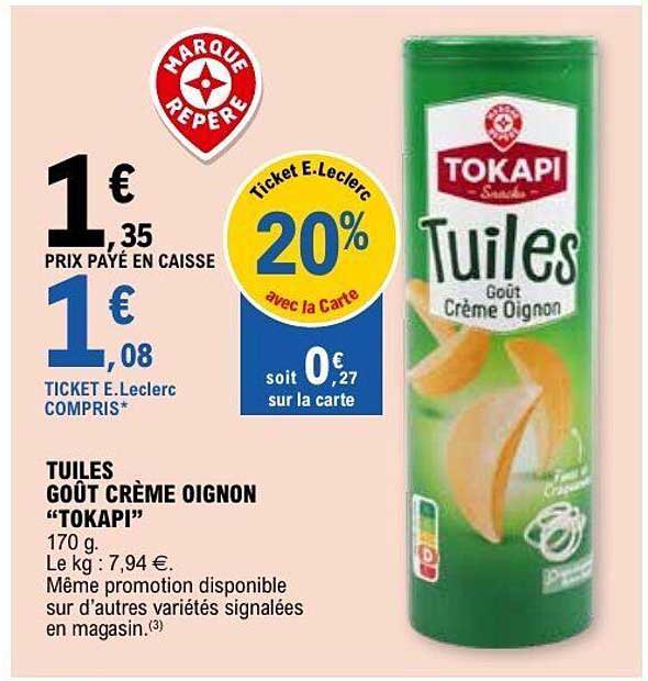 TUILES GOÛT CRÈME OIGNON "TOKAPI"