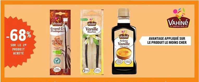 Vahiné -68% sur le 2e produit acheté