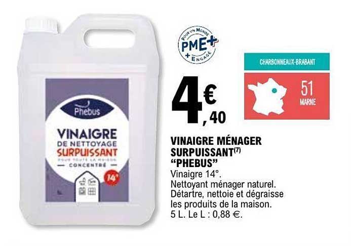 VINAIGRE MENAGER SURPUISSANT® "PHEBUS"