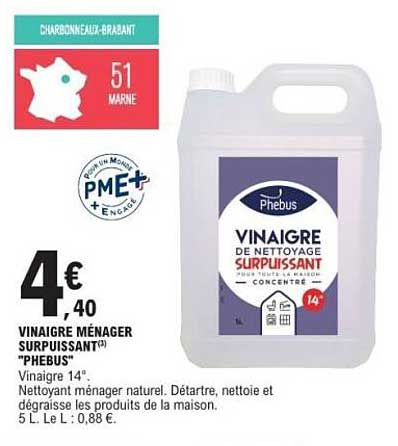 VINAIGRE MÉNAGER SURPUISSANT "PHEBUS"