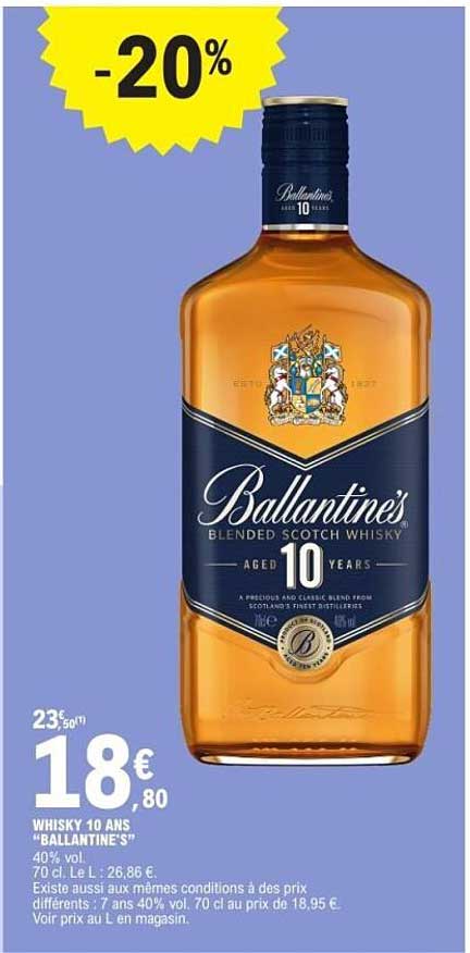 Whisky 10 Ans "Ballantine's"