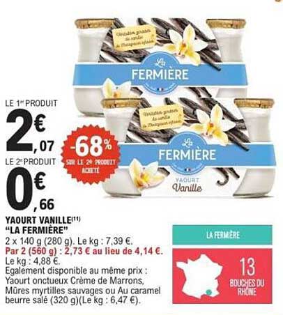 YAOURT VANILLE "LA FERMIÈRE"