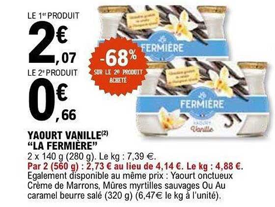 YAOURT VANILLE "LA FERMIÈRE"