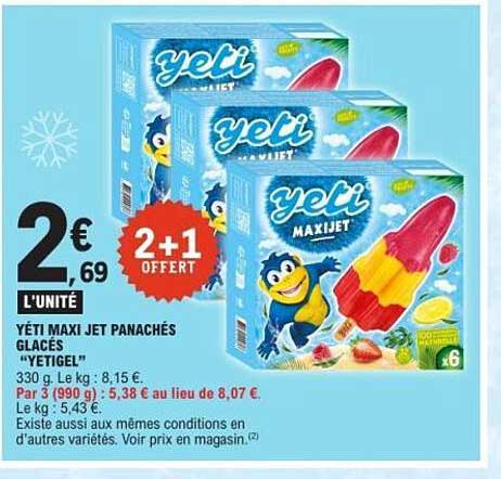 YÉTI MAXI JET PANACHÉS GLACÉS "YETIGEL"