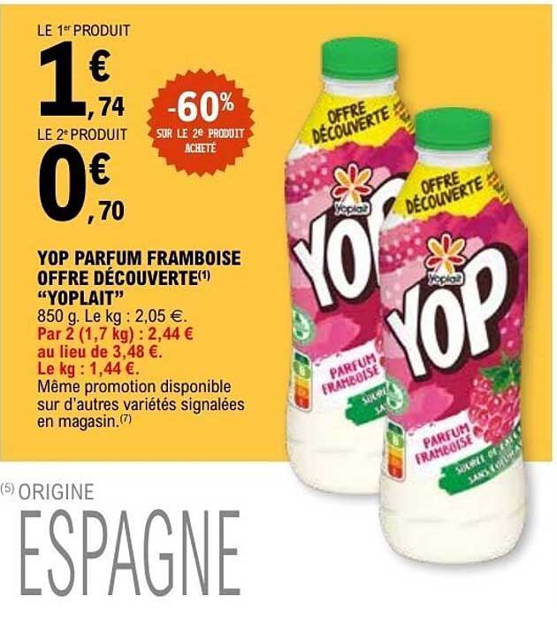 YOP PARFUM FRAMBOISE OFFRE DÉCOUVERTE "YOPLAIT"