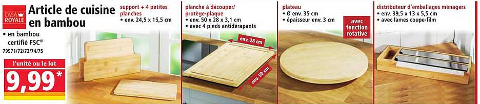 Article de cuisine en bambou