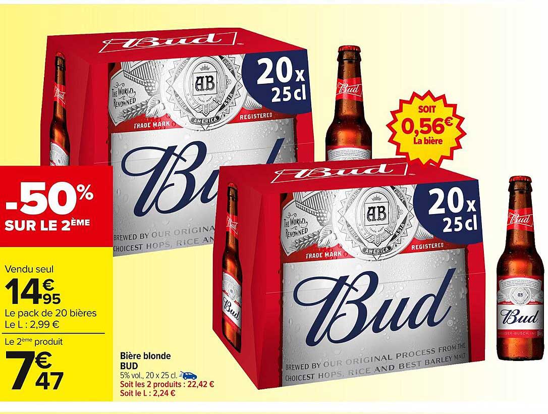 Bière blonde BUD