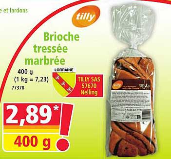 Brioche tressée marbrée