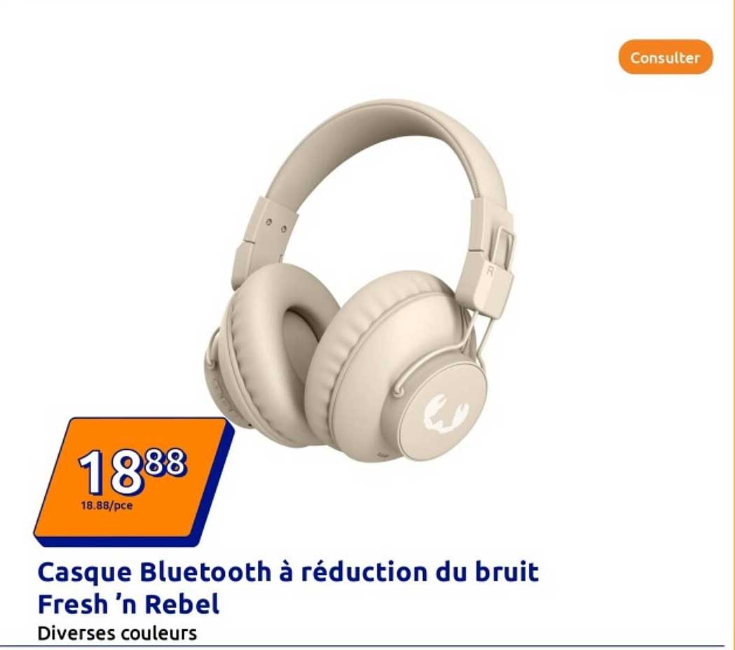 Casque Bluetooth à réduction du bruit Fresh ’n Rebel