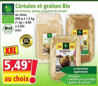Céréales et graines Bio