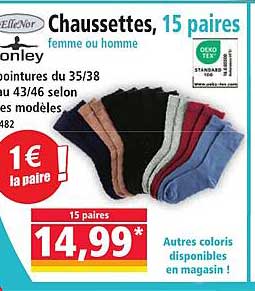 Chaussettes, 15 paires