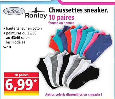 Chaussettes sneaker, 10 paires