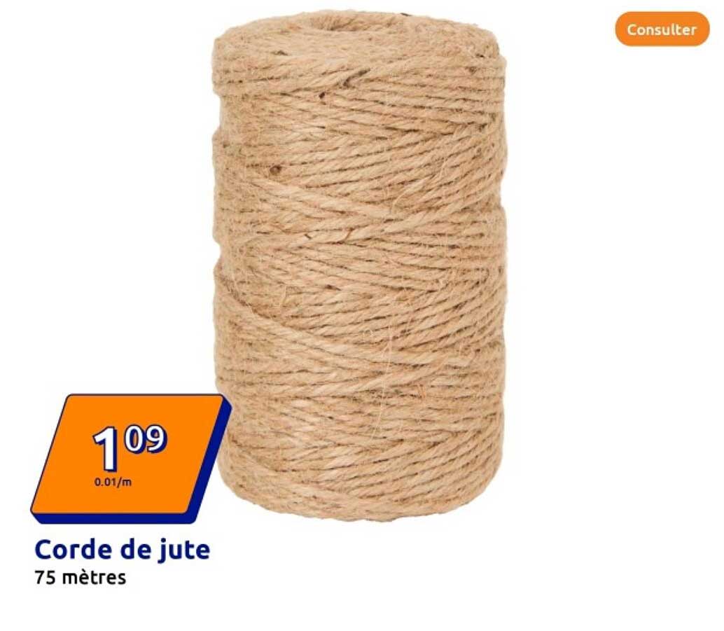 Corde de jute 75 mètres