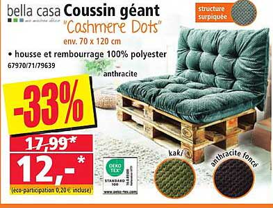 Coussin géant "Cashmere Dots"