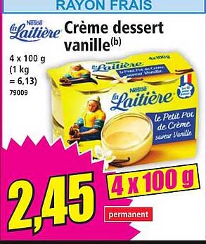 Crème dessert vanille