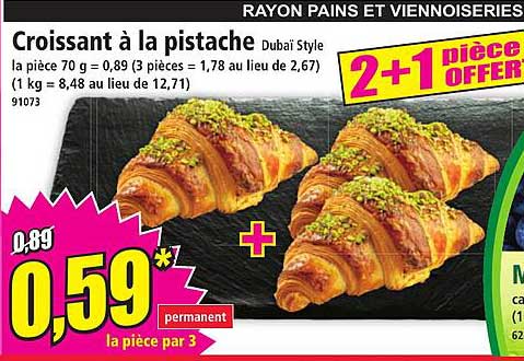 Croissant à la pistache Dubai Style