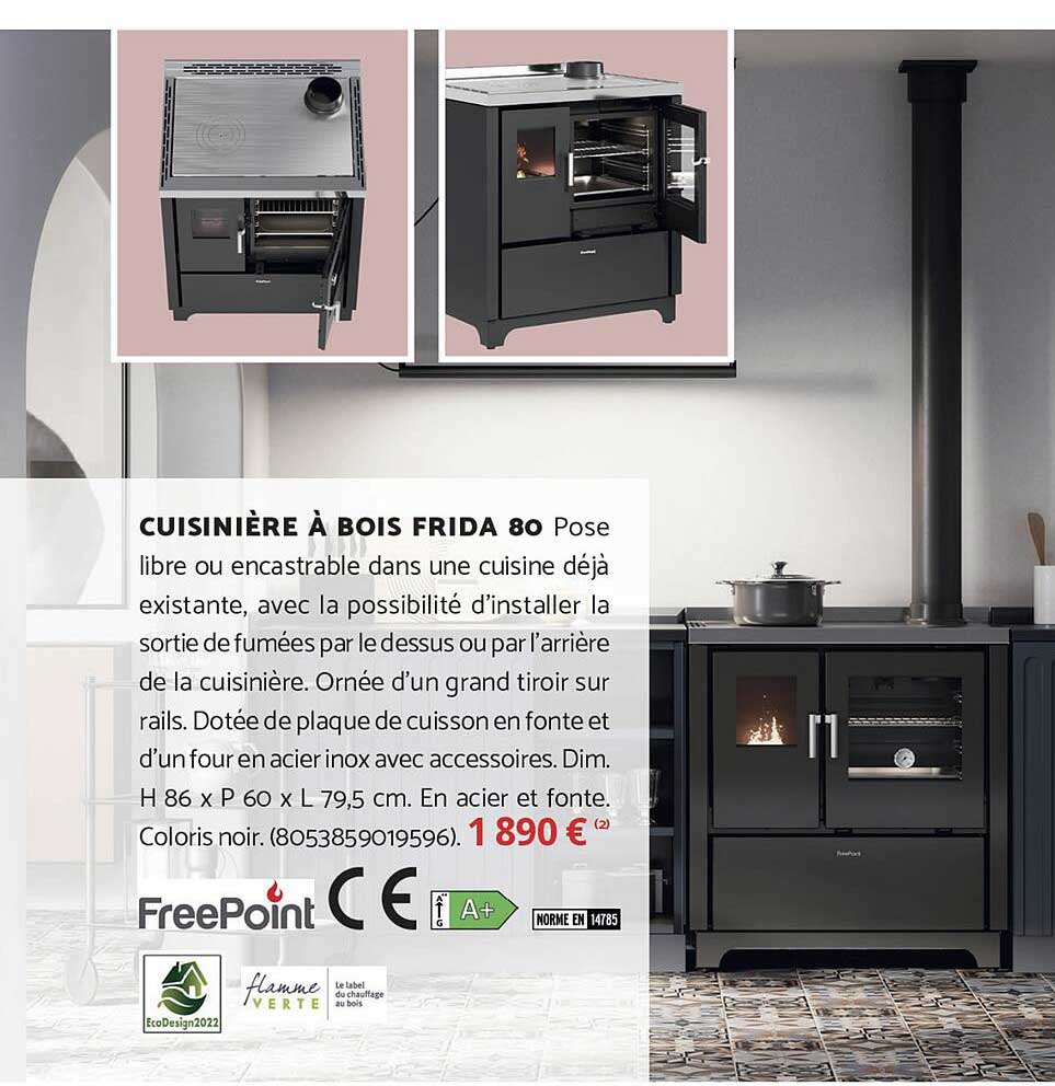 CUISINIÈRE À BOIS FRIDA 80