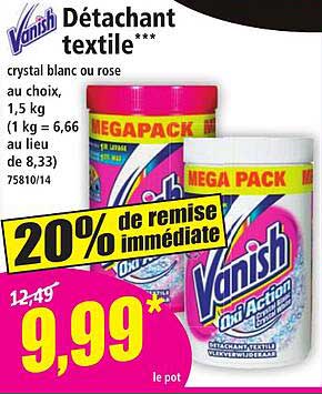 Détergent textile Vanish
