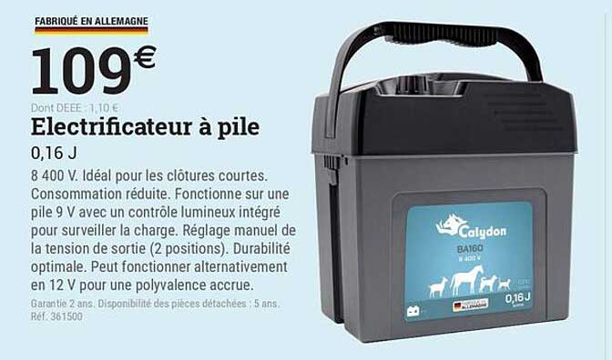 Electrificateur à pile