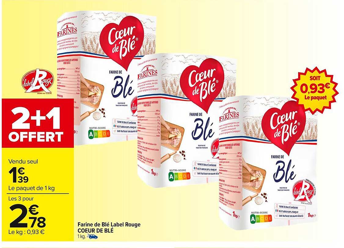 Farine de Blé Label Rouge COEUR DE BLÉ