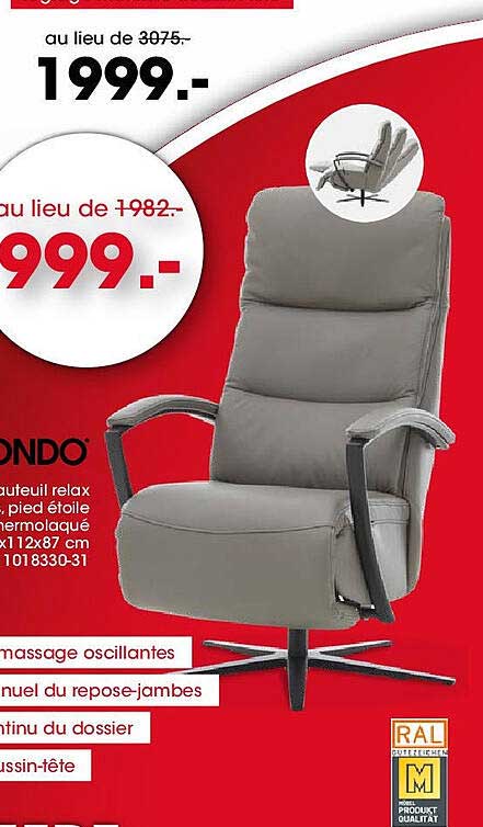 Fauteuil relax RONDO